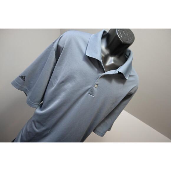 Adidas Golf Polo ClimaLite Gray Short Sleeve Athletic Golf Shirt Mens Sz 4XL - Picture 1 of 9